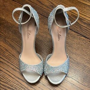 Elegant Silver Women's Heels